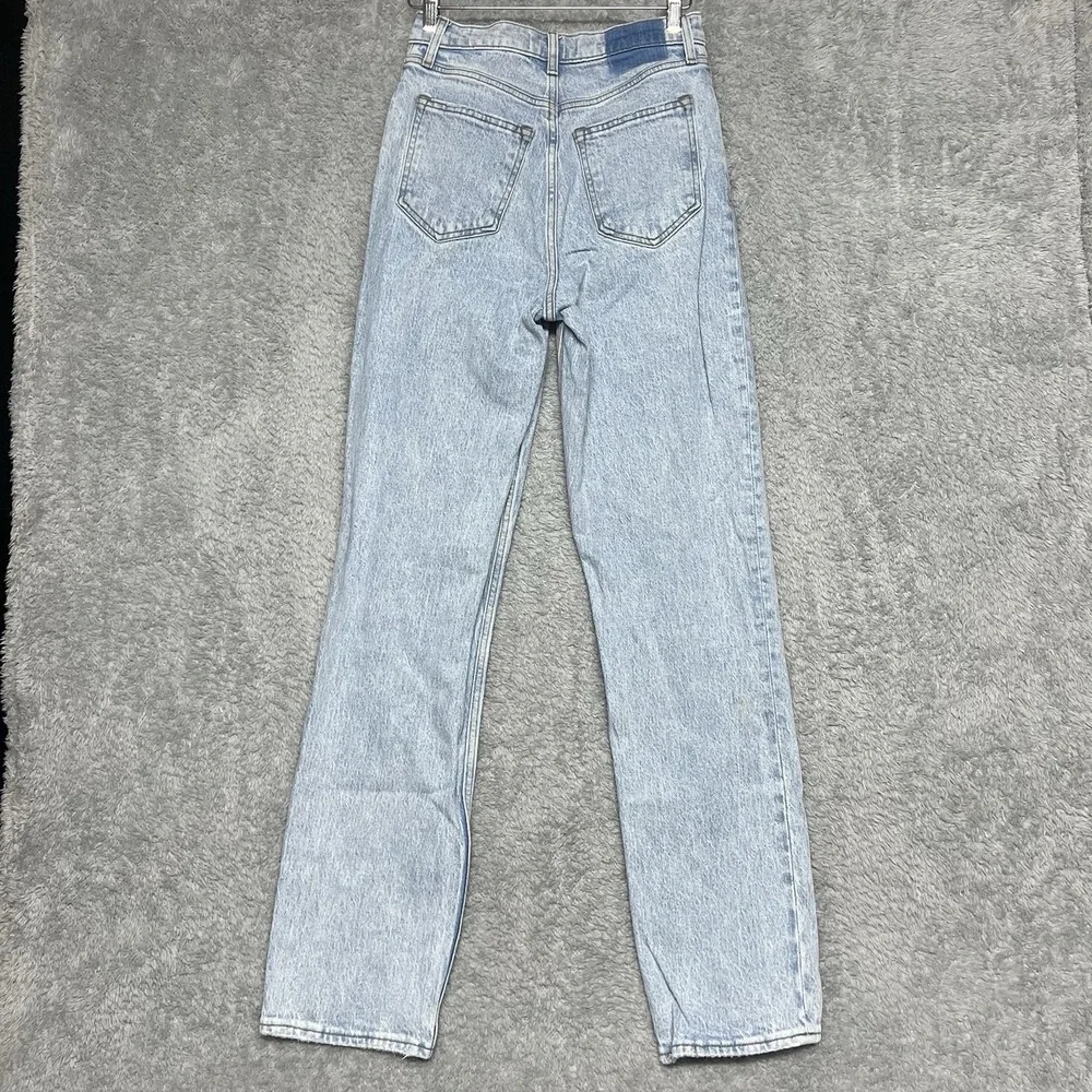 Abercrombie‎ Fitch Jeans Womens 26 2L Blue 90s Straight High Rise Criss Cross